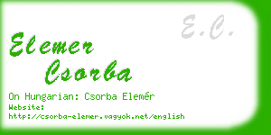 elemer csorba business card